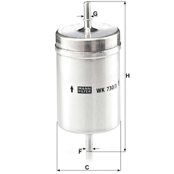 Filtru combustibil - MANN-FILTER [WK 730/3]