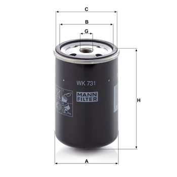 Filtru combustibil - MANN-FILTER [WK 731]