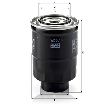 Filtru combustibil - MANN-FILTER [WK 8018 x]