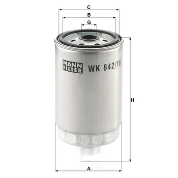 Filtru combustibil - MANN-FILTER [WK 842/16]