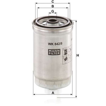 Filtru combustibil - MANN-FILTER [WK 842/8]