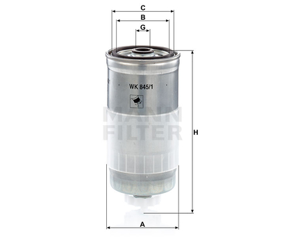 Filtru combustibil - MANN-FILTER [WK 845/1]