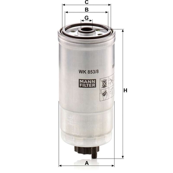 Filtru combustibil - MANN-FILTER [WK 853/8]