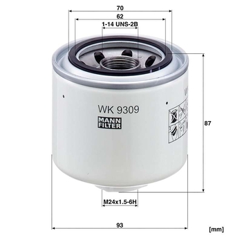 Filtru combustibil - MANN-FILTER [WK 9309 x]
