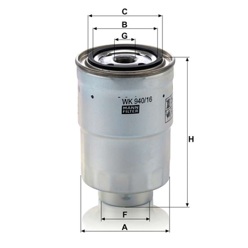 Filtru combustibil - MANN-FILTER [WK 940/16 x]