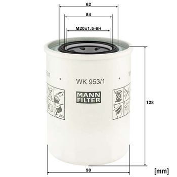 Filtru combustibil - MANN-FILTER [WK 953/1]