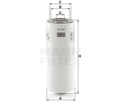 Filtru combustibil - MANN-FILTER [WK 980/1]