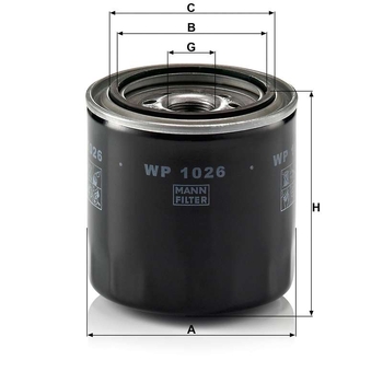 Filtru ulei - MANN-FILTER [WP 1026]