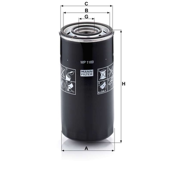 Filtru ulei - MANN-FILTER [WP 1169]