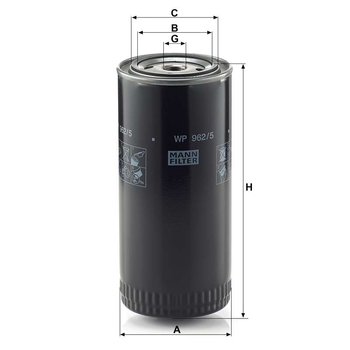 Filtru ulei - MANN-FILTER [WP 962/5]