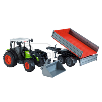 Tractor cu incarcator frontal si remorca - Bruder [60002112]