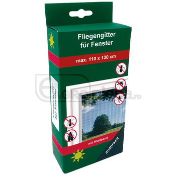 Plasa anti-insecte (muste, tantari) 130x110cm ptr fereastra - GRANIT [7657217]