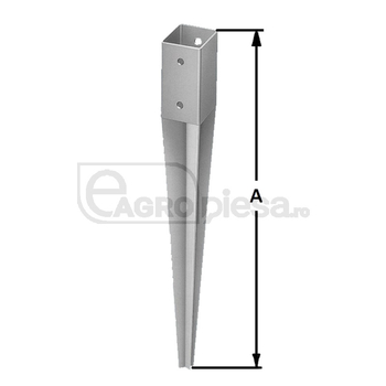 Suport stalp tip tarus 71x150/750, fixare prin batere - Pollmann [48559007125]