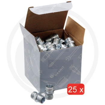 Adaptor drept GA 1/4 M-BSP x 1/2 M-BSP U.V. 25 (25. buc) - GRANIT [87000403]