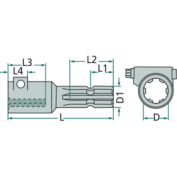 Adaptor (reductie) priza putere - 1 3/8 Z6 INT / 1 3/8 Z21 EXT, cu stift - GRANIT [6147500121138165]