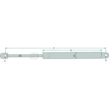 Amortizor - gaz, L585, cursa 246mm, 800N - Stabilus [65433003]