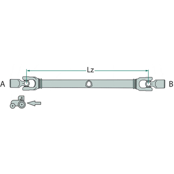 Arbore cardanic - B1, Lz1010, 1 3/8 Z6, cruce 22x54,8 - BlueLine [3771010B112]