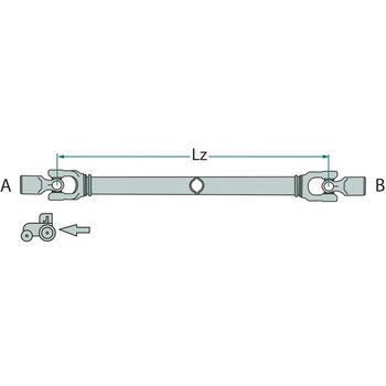 Arbore cardanic - F21, Lz1010, 1 3/8 Z6, cruce 22x54,8 - BlueLine [377101021912]