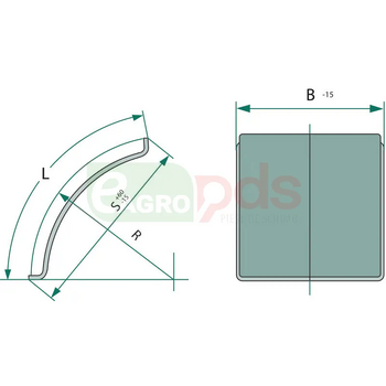 Aripa - roata fata tractor, PP/EPDM, 420x1315, R720, ptr anv 375/75-20 - Sauermann [11310304]
