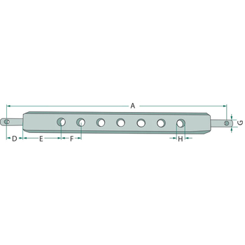 Bara remorcare - cat.2, 861mm - GRANIT [200DB062]