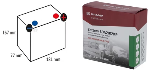 Baterie 12v 20ah 140a kramp - KRAMP [SBA2012KR]