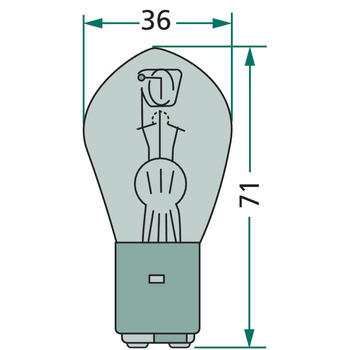 Bec - S2, 12V, 35/35W, BA20d - 1 buc in cutie - GRANIT [47712V35/35WS]