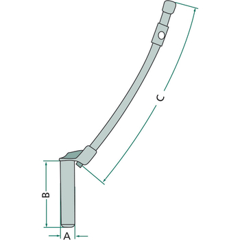 Bolt cuplare - 31x150/480, maner curbat - GRANIT [20013097]