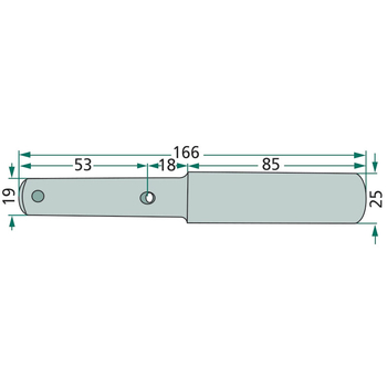 Bolt tirant central - cat.1/2, 19/25x166, Ø5mm, in trepte - GRANIT [20012935]