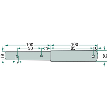 Bolt tirant central - cat.1/2, 19/25x200, 5mm, in trepte - GRANIT [20012940]