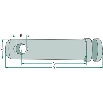 Bolt tirant central - cat.2, 25x110/125, Ø12mm - GRANIT [20012810]