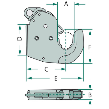 Carlig tirant lateral - cat.2L - GRANIT [20088002]