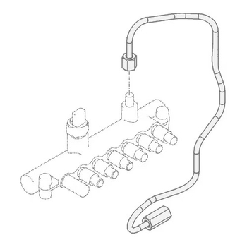 Conducta combustibil - retur, rampa injectie common rail - CNH Industrial [VHS237815990]