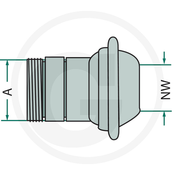 Cupla tata vidanja 150 / 6 cu filet ext 6, zincata la cald - GRANIT [4050220588]