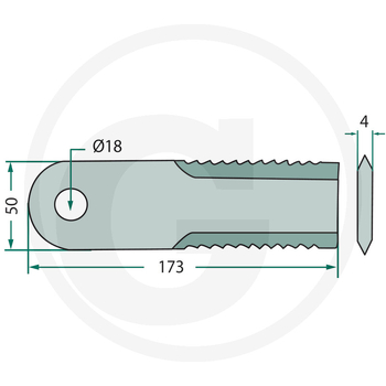 Cutit - tocator, zimtat (25buc) - GRANIT [525525107/25]