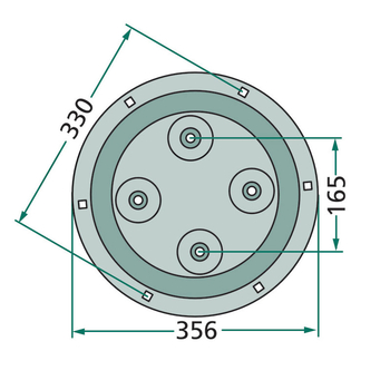 Disc suport - 356mm - cositoare Fella KM 270F, 300F - GRANIT [647140177F]