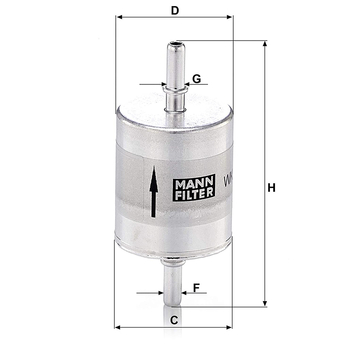 Filtru combustibil - MANN-FILTER [WK 52/1]