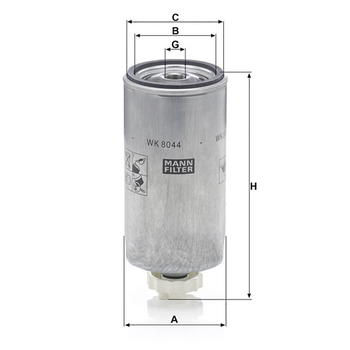 Filtru combustibil - MANN-FILTER [WK 8044 x]