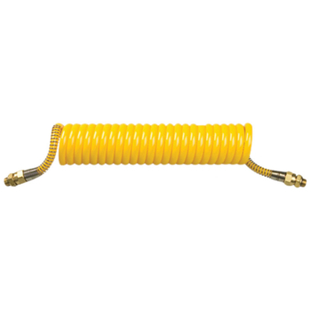 Furtun spiralat - aer comprimat frana, TPU, galben/galben, M16x1,5 AG, 4m - WABCO [8284527130020]