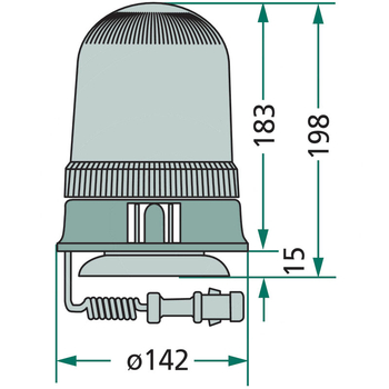 Girofar - halogen, H1, 12V, prindere cu magnet - GRANIT [207RLM 94/12]