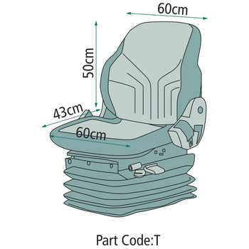 Husa scaun - 3piese - Grammer 721, Compacto, Maximo, Primo - GRANIT [24000124]