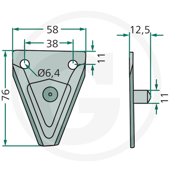 Lama cutit cositoare - tip ciuperca, neteda, 2,5mm (25buc) - GRANIT [525580201101/25]