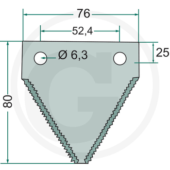 Lama cutit heder (25buc) - Case IH / New Holland - GRANIT [52587728899/25]