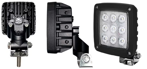Lampa de lucru led 27w 3000lm dreptunghiulara 10 30v alba 100x100x81mm mufa deutsch tip flood 9 led uri kramp - KRAMP [LA10555]