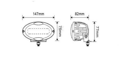 Lampa de lucru led 30w 2400lm ovala kramp - KRAMP [LA10439]
