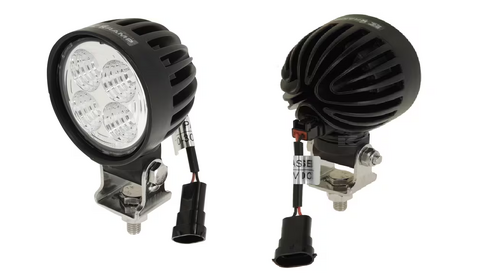Lampa de lucru led 40w 4000lm rotunda alba 10 30v 84x126x71 8mm mufa amp raza spot 4 led uri 360 grade kramp - KRAMP [LA10551SP]