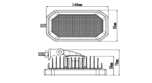 Lampa de lucru led 42w 2800lm dreptunghiulara flux kramp - KRAMP [LA10423]