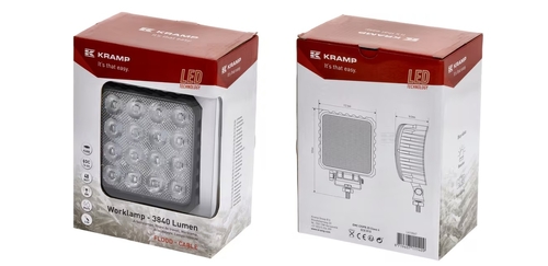 Lampa de lucru led 48w 3840lm patrata 10 30v 112x54 5x136mm tip flood 16 led uri kramp - KRAMP [LA10047]
