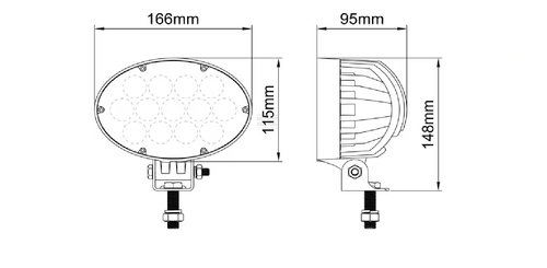 Lampa de lucru led 65w 5200lm ovala kramp - KRAMP [LA10432]
