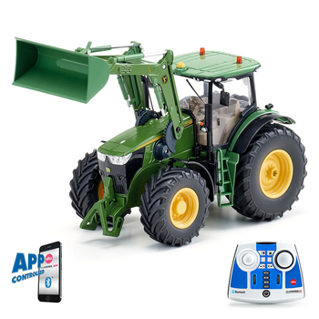 Model tractor John Deere 7310R cu incarcator frontal, aplicatie Bluetooth si telecomanda - Siku [6006795]