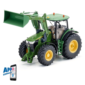 Model tractor John Deere 7310R cu incarcator frontal si aplicatie Bluetooth - Siku [6006792]